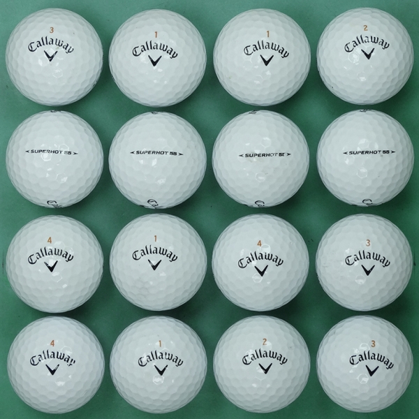 그린피플,캘러웨이 SUPER HOT 55 화이트 3피스 B+급 로스트볼 16개