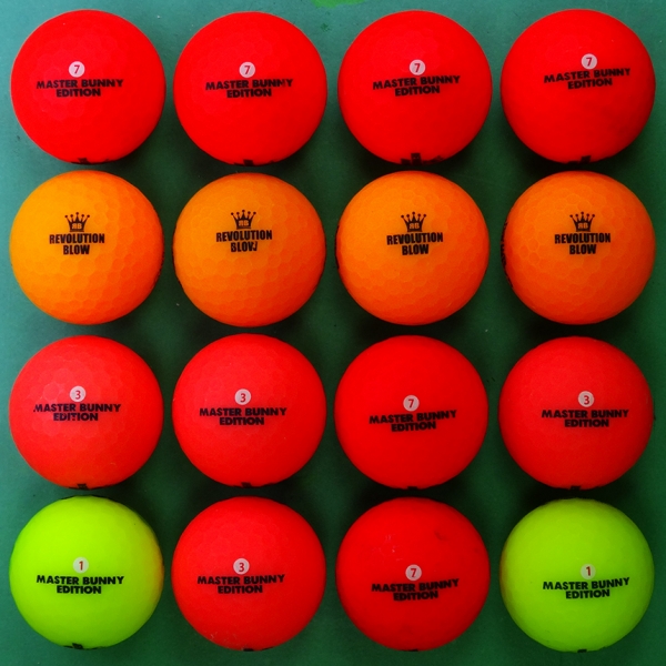 그린피플,마스터버니 에디션 레볼루션 블로우 무광 컬러 3피스 A급 로스트볼 16개