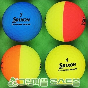 스릭슨 Q-스타투어 무광 디바이드 컬러혼합 3피스 A급 로스트볼 16개