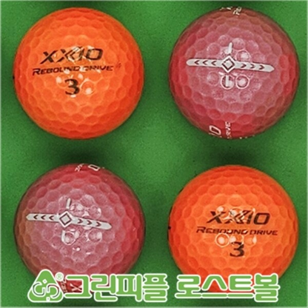 그린피플,던롭 젝시오 리바운드 드라이브볼 컬러혼합 3피스 B급 로스트볼 16개