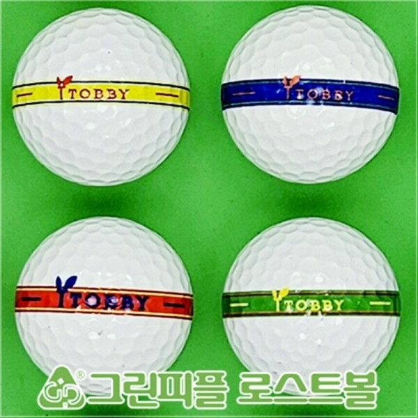 그린피플,TOBBY(토비) 저압축 골프공 2피스 A-급 로스트볼 16개