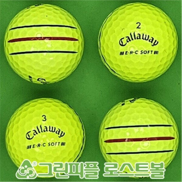 그린피플,캘러웨이 ERC 소프트 트리플트랙 옐로우 3피스 A급 로스트볼 16개