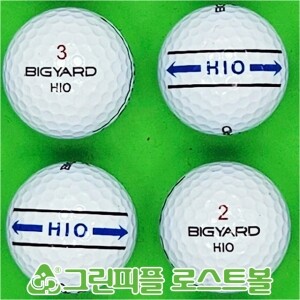 빅야드 하이오(HIO) 3선퍼팅라인/화이트 2피스 A급 로스트볼 16개