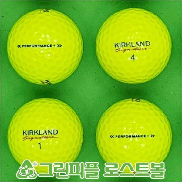 그린피플,커클랜드 시그니처 퍼포먼스 옐로우 3피스 A-급 로스트볼 16개