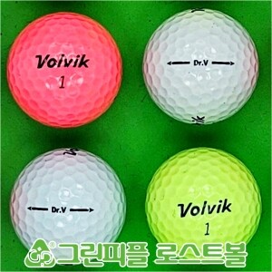 볼빅 닥터브이(Dr.V) 유광 컬러혼합 2피스 A급 로스트볼 16개
