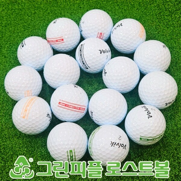 그린피플,볼빅 맥스 스피드 엑스 플래그라인 2피스 A+급 로스트볼 16개