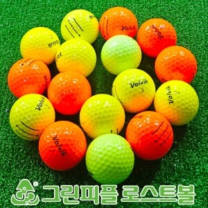 볼빅 브이 프라임 소프트 트리플라인 컬러혼합 3피스 A-급 로스트볼 16개