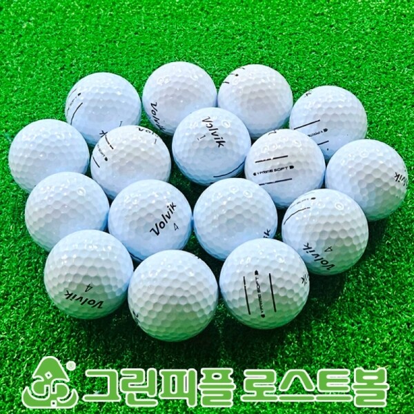그린피플,볼빅 브이 프라임 소프트 트리플라인 화이트 3피스 A급 로스트볼 16개