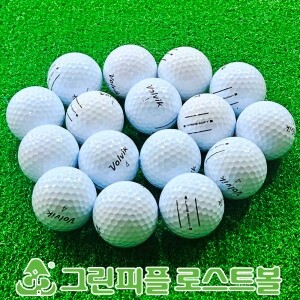 볼빅 브이 프라임 소프트 트리플라인 화이트 3피스 A-급 로스트볼 16개