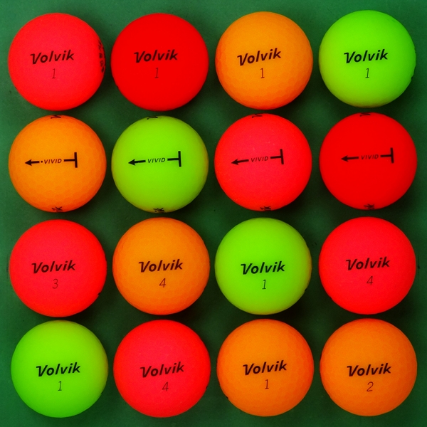 그린피플,[G.PLUS] 볼빅 VIVID (비비드) 무광 컬러혼합 3피스 B급 로스트볼 64개(4팩)