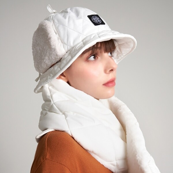 그린피플,그린피플 테크스킨 여성 패딩 이어머프 버킷햇 2color