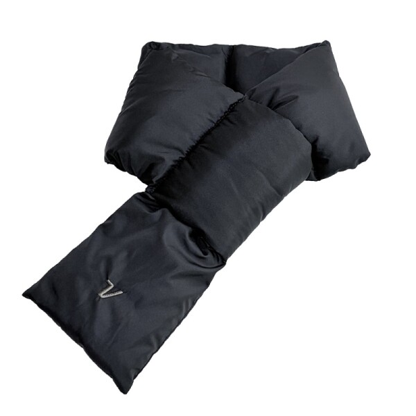 그린피플,볼빅 남녀공용 방한 패딩 미니 머플러 블랙