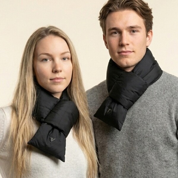 그린피플,볼빅 남녀공용 방한 패딩 미니 머플러 블랙