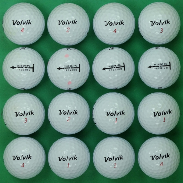 그린피플,[반쪽세일] 볼빅 블루 90 프리미엄 화이트 2피스 A급 로스트볼 16개