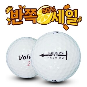 [반쪽세일] 볼빅 블루 90 프리미엄 화이트 2피스 A급 로스트볼 16개