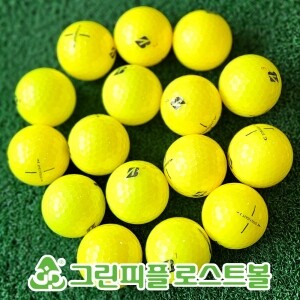 브리지스톤 슈퍼 스트레이트 옐로우 3피스 B+급 로스트볼 16개