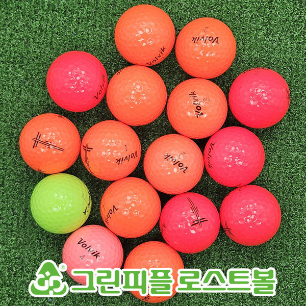 그린피플,볼빅 스타 컬러혼합 3피스 A-급 로스트볼 16개