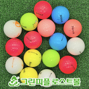 볼빅 VIVID (비비드) 유광 컬러혼합 3피스 B+급 로스트볼 16개