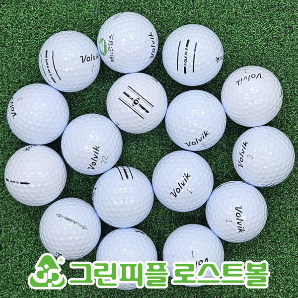 그린피플,볼빅 2p&3p 화이트 혼합 A+급 로스트볼 16개