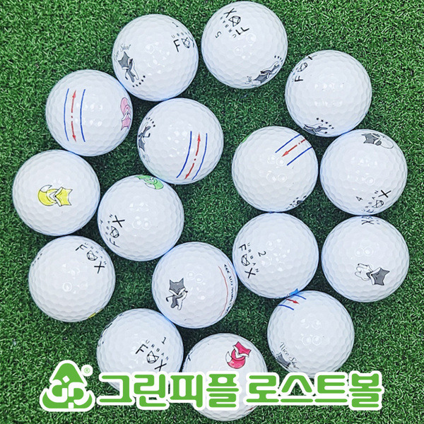 그린피플,어반폭스 트리플트랙 화이트 3피스 A급 로스트볼 16개