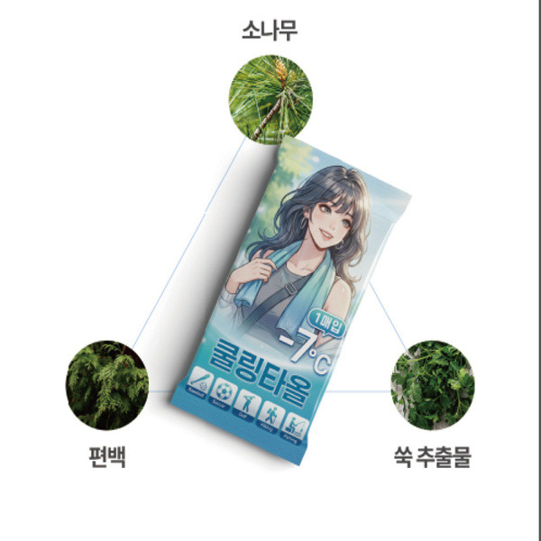 그린피플,[무료배송] 프렌즈 쿨링 타올 특대형 70X30cm (50개 SET)