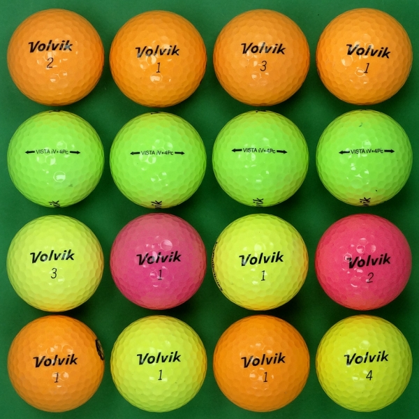 그린피플,볼빅 비스타 IV 컬러 혼합 4피스 A-급 로스트볼 16개
