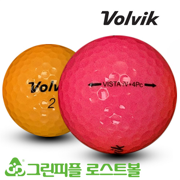 그린피플,볼빅 비스타 IV 컬러 혼합 4피스 A-급 로스트볼 16개