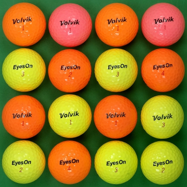 그린피플,볼빅 아이즈온 컬러혼합 3피스 A급 로스트볼 16개