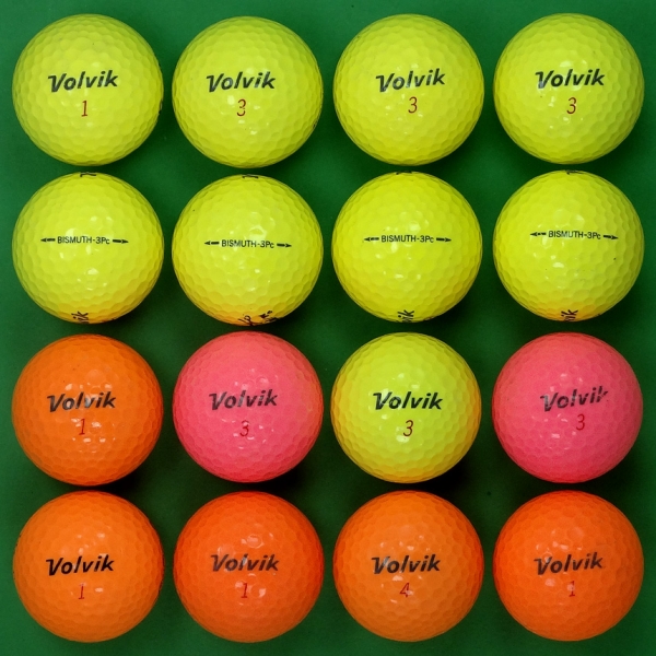 그린피플,볼빅 뉴 비스므스 컬러혼합 3피스 B+급 로스트볼 16개