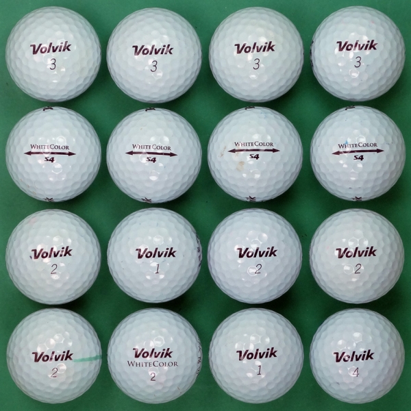그린피플,볼빅 화이트컬러 S4 4피스 A-급 로스트볼 16개
