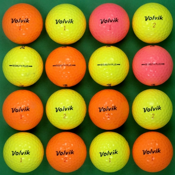 그린피플,볼빅 뉴 비스므스 플러스 컬러혼합 3피스 A-급 로스트볼 16개