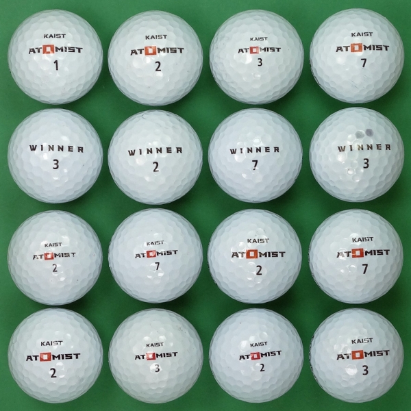 그린피플,카이스트 아토미스트 위너 3피스 A-급 로스트볼 16개