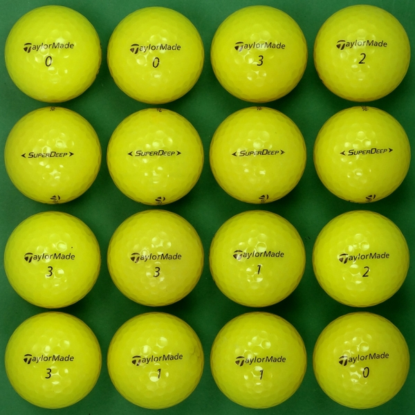 그린피플,테일러메이드 슈퍼 딥 옐로우 2피스 A-급 로스트볼 16개