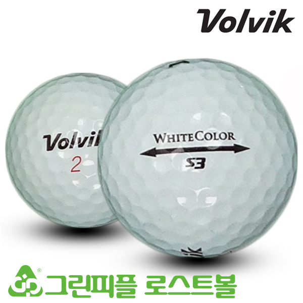 그린피플,볼빅 화이트 S3 3피스 A급 로스트볼 16개