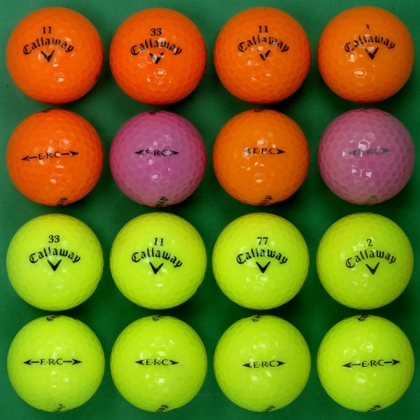 그린피플,캘러웨이 ERC 컬러혼합 3피스 A-급 로스트볼 16개