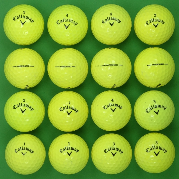 그린피플,캘러웨이 워버드 옐로우 2피스 B+급 로스트볼 16개